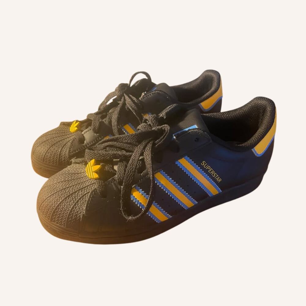 Adidas Originals SUPERSTAR Shoes Casual Shoes UCLA Sz Mens 6 Yellow Gold Blue